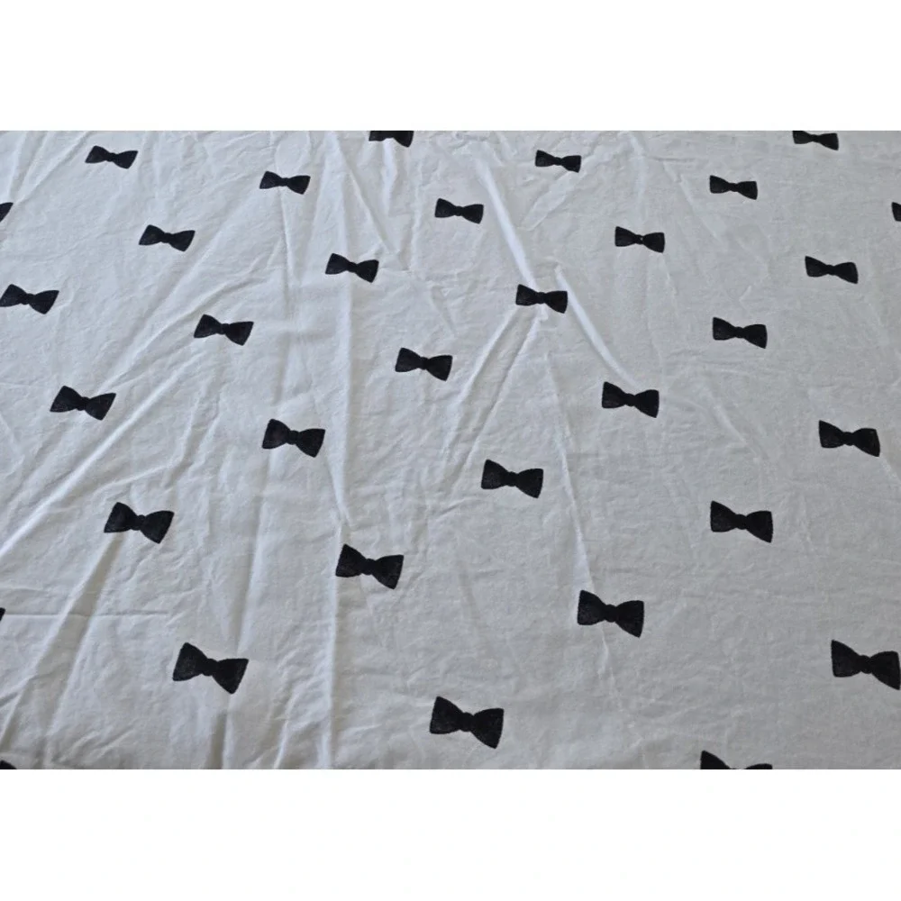 Pottery Barn Kids Teens Full Sheet Set Emily Meritt Bow Tie Bedding Cotton White